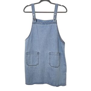 Hayden Denim Overall Dress Size Medium Denim Overall Mini Dress